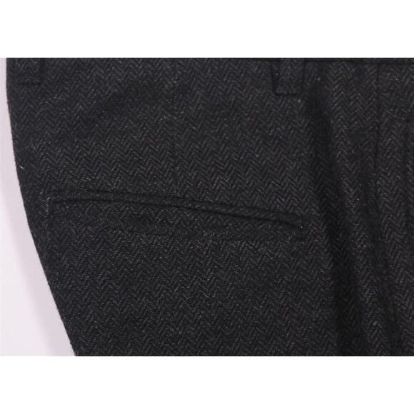 Officina36 Gray Herringbone Tweed Dress Joggers Pants 32x27 - Picture 3 of 7